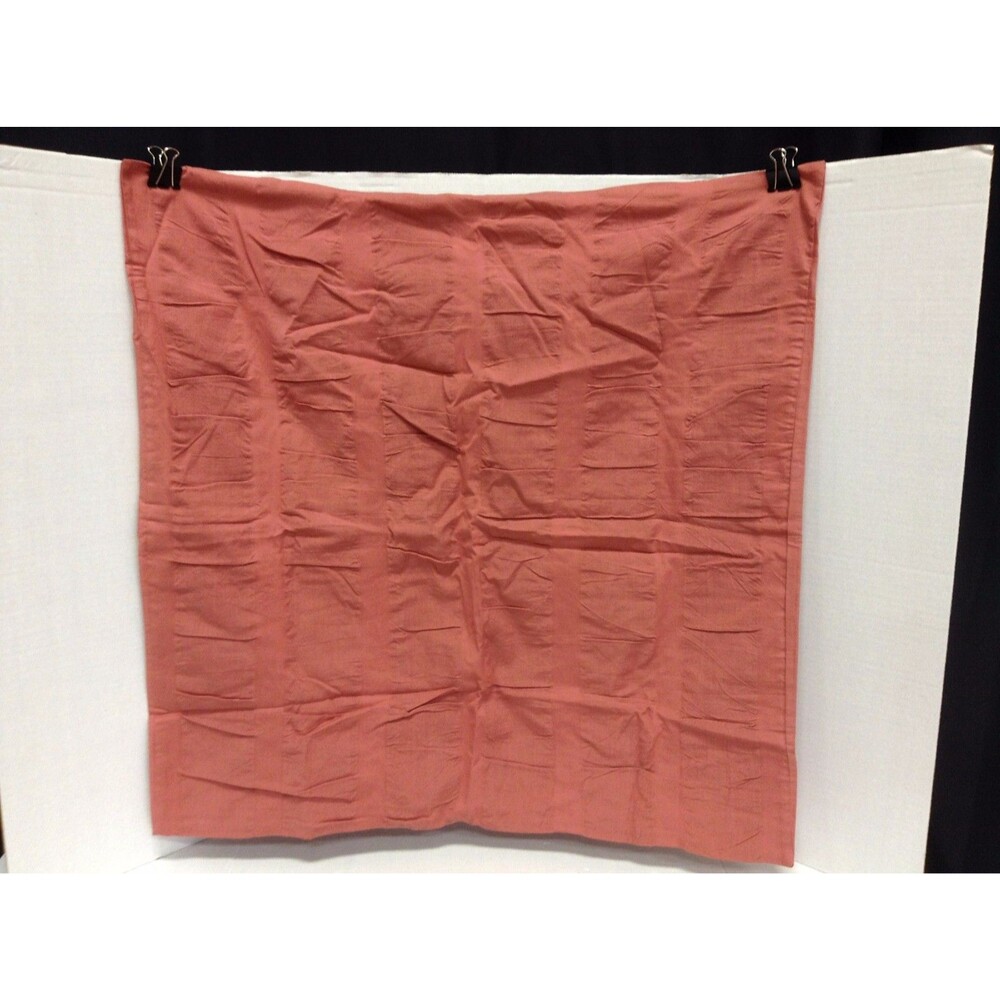 Pottery Barn West Elm Organic Seersucker Bed Pillow Sham Euro Square Coral Rose